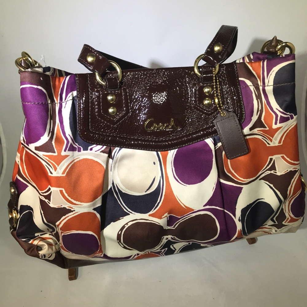 Coach Scarf Print Convertible Handbag